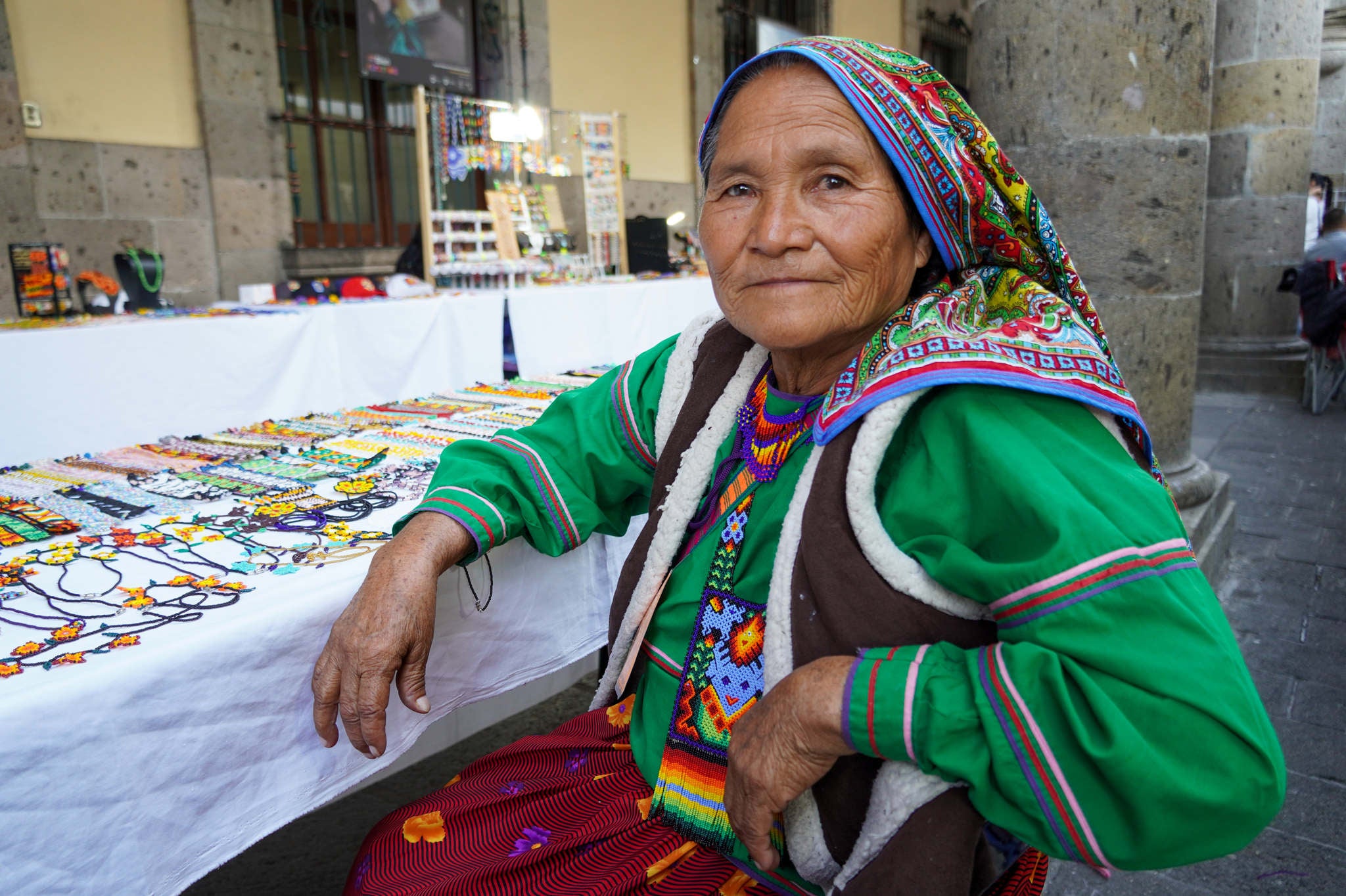 Inside a Wixárika bead studio